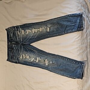 American eagle light denim destroy jeggings